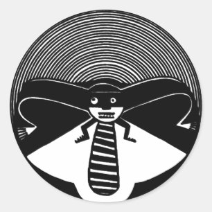 Mimbres Anthropomorphic Animal Classic Round Sticker