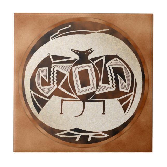 Mimbres Bat-Raven Tile (Front)