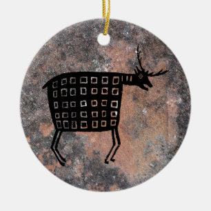 mimbres Pottery Design Ceramic Tree Decoration