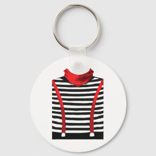 Mime Artist Performer Arts Halloween Costume Cospl Key Ring