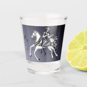 Mime Horse Riding Violinist  Shot Glass