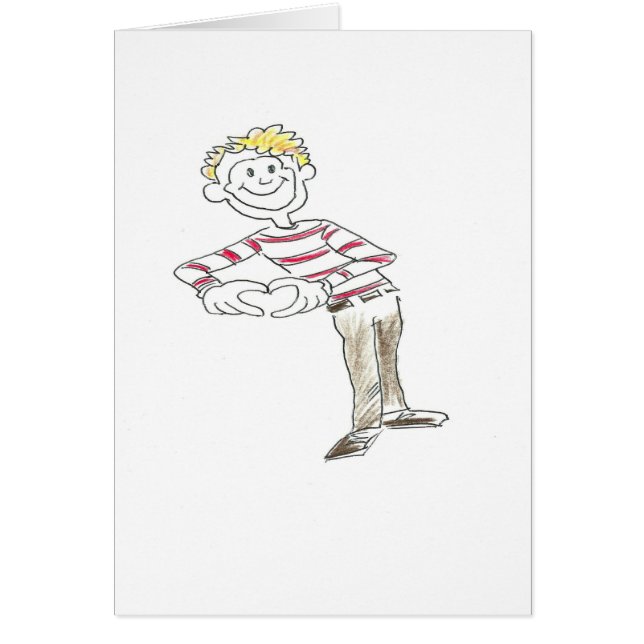 Mime with hands in heart shape (Front)