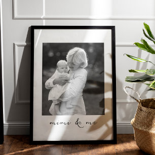 Mimi And Me Personalised Picture Gift For Grandma Poster