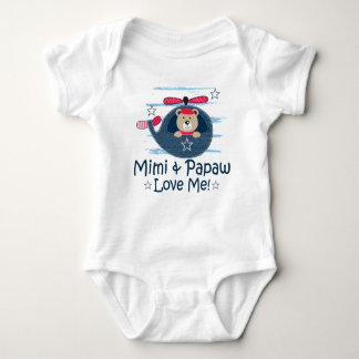Mimi and Papaw Love Me Grandson Baby Bodysuit