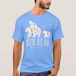 Mimi Bear 2 Kids Twin Cubs, Cool Mimi Bear Mother' T-Shirt