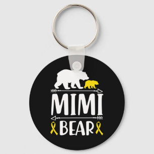 Mimi Bear Childhood Cancer Awareness Gift Mum Of A Key Ring