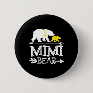 Mimi Bear Childhood Cancer Awareness Mimi Of A War 6 Cm Round Badge