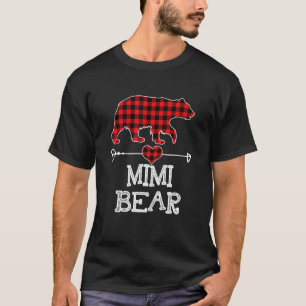 Mimi Bear Red Buffalo Plaid Mimi Bear Pajama T-Shirt