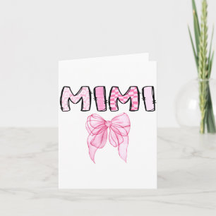 Mimi Birthday Girl Matching Coquette Nk Bow  Card