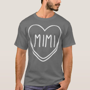 Mimi Candy Heart Valentines Day Grandma 805 T-Shirt