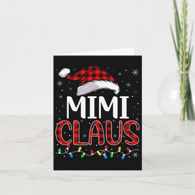 Mimi Claus Christmas Lights Matching Family Xmas P Card (Front)