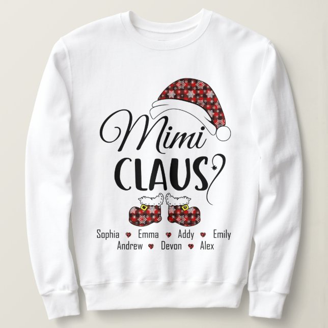 Mimi Claus Gift For Christmas Sweatshirt (Design Front)