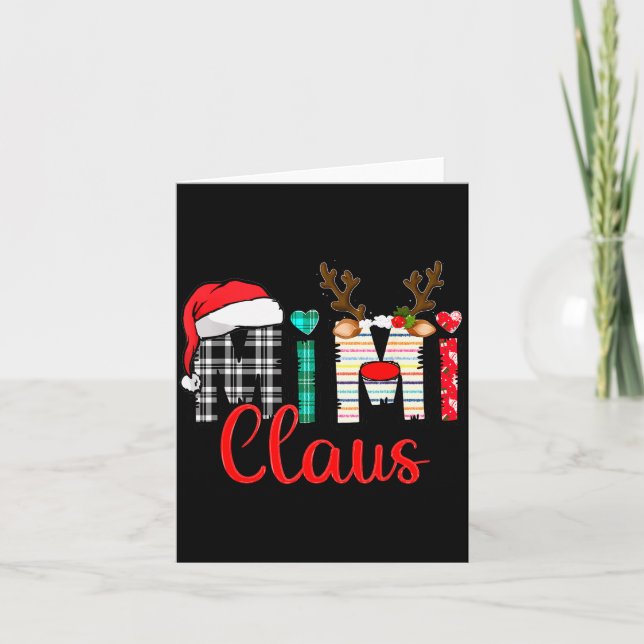Mimi Claus Reindeer Christmas  Card (Front)