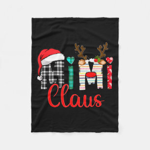 Mimi Claus Reindeer Christmas Fleece Blanket