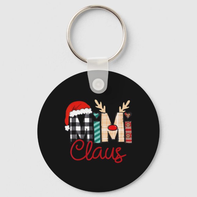 Mimi Claus Reindeer Christmas  Key Ring (Front)