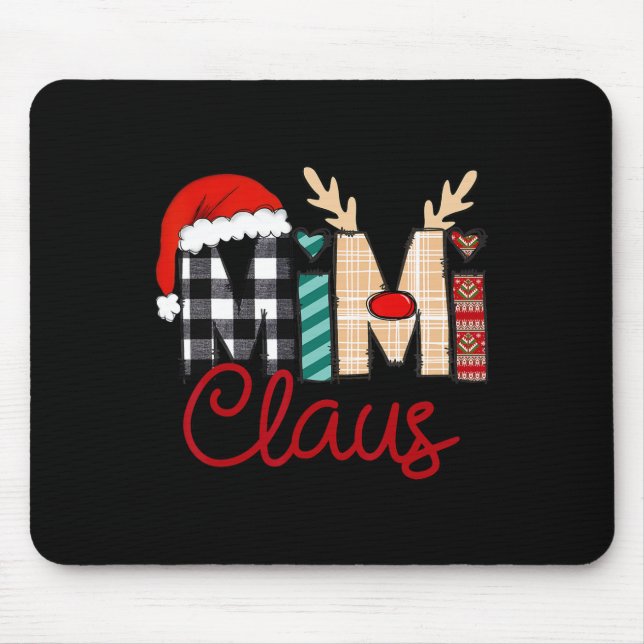 Mimi Claus Reindeer Christmas  Mouse Pad (Front)