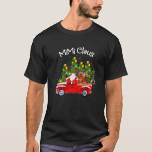 Mimi Claus Riding Car Santa Pickup Reindeer & Chri T-Shirt