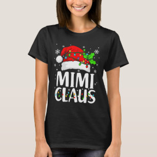 Mimi Claus Shirt Christmas Lights Pajama Family Ma