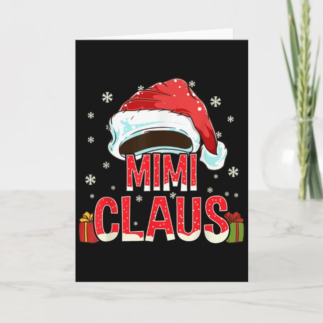 Mimi Claus Shirt Group Matching Family Christmas  Card (Front)