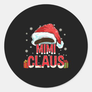Mimi Claus Shirt Group Matching Family Christmas  Classic Round Sticker