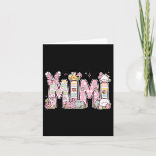 Mimi Easter Coquette Bow Happy Easter Bunny Rabbit Card