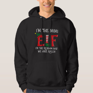 Mimi Elf Matching Family Group Christmas Party Paj Hoodie