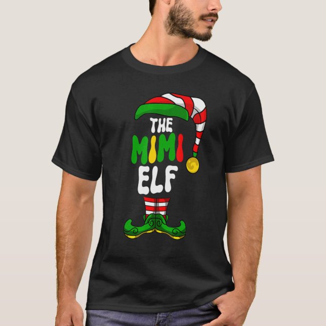 Mimi Elf Pajama Matching Group Christmas Holiday G T-Shirt (Front)
