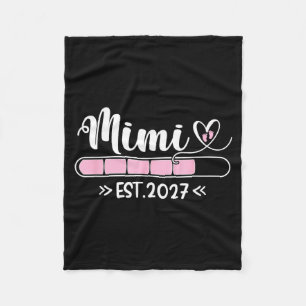 Mimi Est 2027 Pregnancy Announcement Mum Fleece Blanket