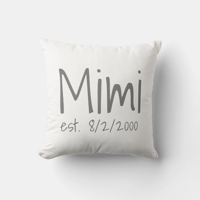 Mimi established date cushion (Front)