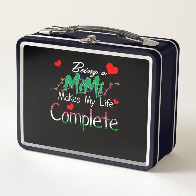 Mimi Gift | Being A Mimi Makes My Life Complete Metal Lunch Box (Front)