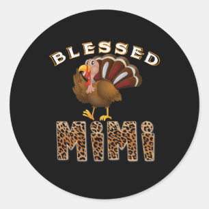 Mimi Gift   Blessed Mimi Chicken Mimi Lover Classic Round Sticker