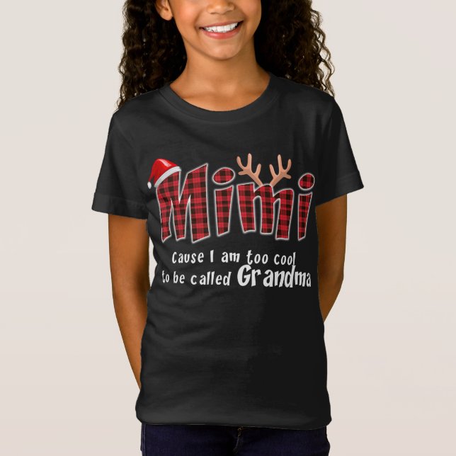 Mimi Gift |Mimi Christmas Great Grandma Mimi Lover T-Shirt (Front)