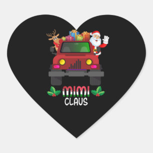 Mimi Gift   Mimi Santa Claus Christmas Mimi Lover Heart Sticker