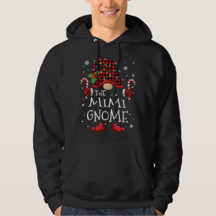 Mimi Gnome Buffalo Plaid Christmas Tree Family Xma Hoodie