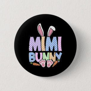 Mimi Grandma Bunny Easter Day Cute Rabbit Family M 6 Cm Round Badge
