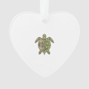 Mimi Grandma Sea Turtle Vintage Floral Shirt Desig Ornament