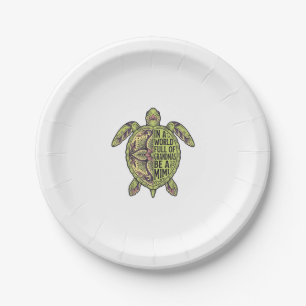 Mimi Grandma Sea Turtle Vintage Floral Shirt Desig Paper Plate