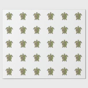 Mimi Grandma Sea Turtle Vintage Floral Shirt Desig Wrapping Paper