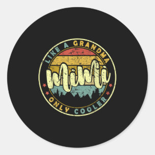 Mimi like a grandma only cooler cute mothers day classic round sticker