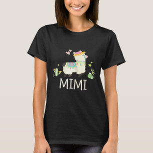 Mimi Llama Christmas Matching Family Tribe Grandma T-Shirt