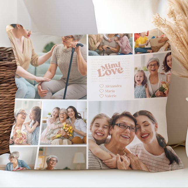 Mimi Love Poetic Photo Collage Cushion (Creator Uploaded)