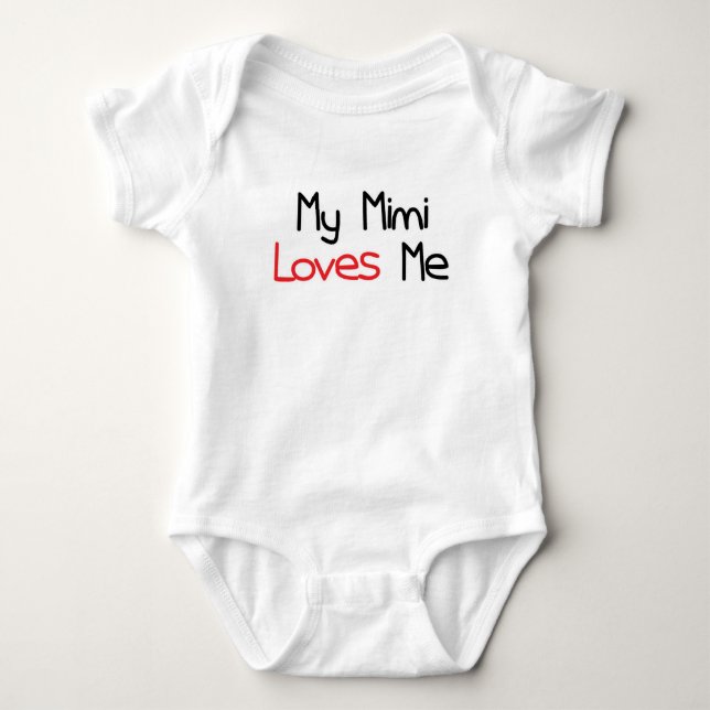 Mimi Loves Me Baby Bodysuit (Front)
