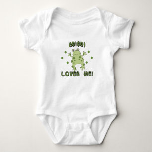 Mimi Loves Me Frog Baby Bodysuit