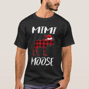 Mimi Moose Buffalo Red Plaid Santa Christmas Famil T-Shirt