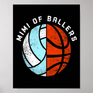 Mimi of ballers funny volleyball basketball mimi p poster