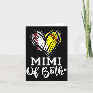 Mimi Of Both Baseball Softball Grandma Mothers Day Card