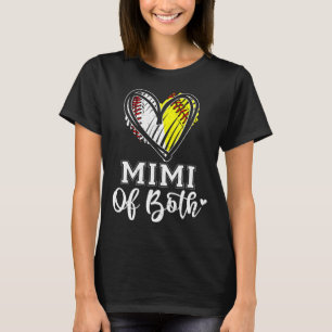 Mimi Of Both Baseball Softball Grandma Mothers Day T-Shirt