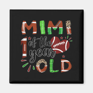 Mimi Of The 1 Year Old Football 1st Birthday Boy Magnet
