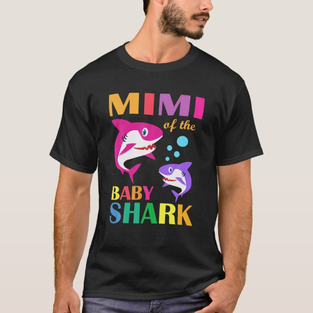 Mimi Of The Baby Birthday Shark Mimi Shark Mother' T-Shirt (Front)
