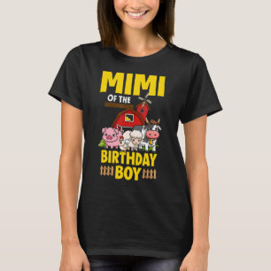 Mimi Of The Birthday Boy Farm Barnyard Party Cow L T-Shirt